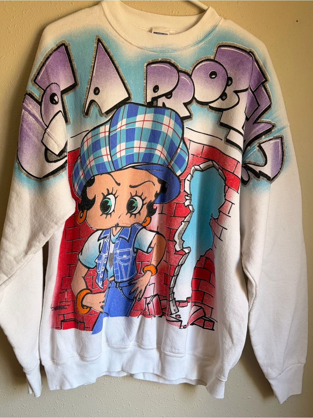 Vintage Betty Boop Airbrush Crewneck Sweatshirt